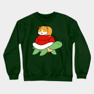 Red Shelled Turtle and Guinea Pig Crewneck Sweatshirt